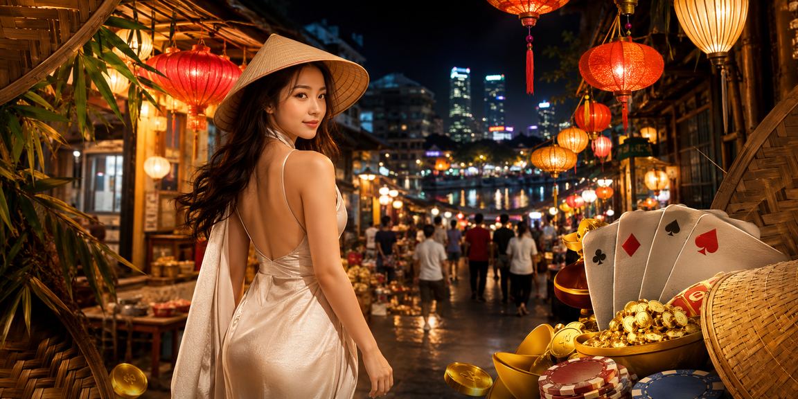 Người chơi bài tại Hà Nội với nón lá – hình ảnh văn hóa giải trí truyền thống Việt Nam