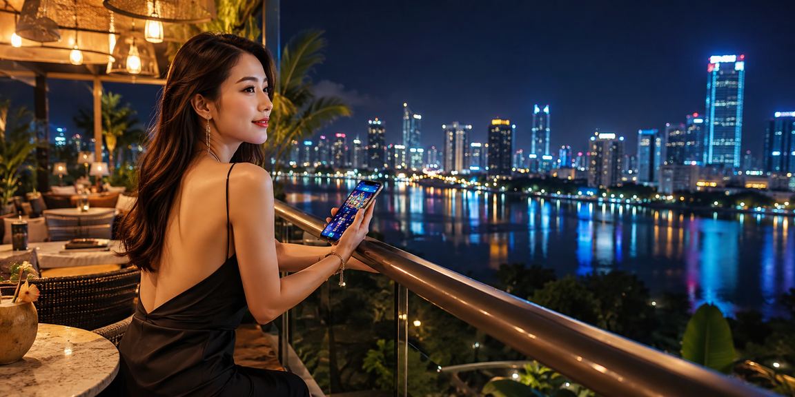 Người dùng Hà Nội tra cứu hướng dẫn xshomnay tại quán cà phê buổi sáng