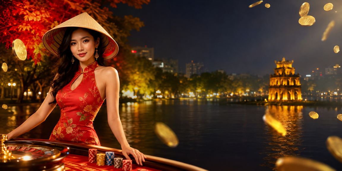 Hình ảnh nón lá Việt Nam kết hợp giao diện slot game hiện đại tại Hà Nội